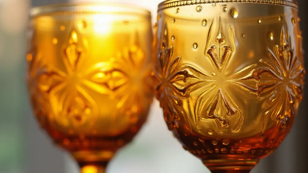 Press Glass Goblet Color Variation