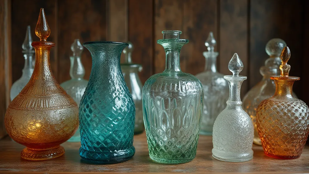 Selection of antique glass pieces