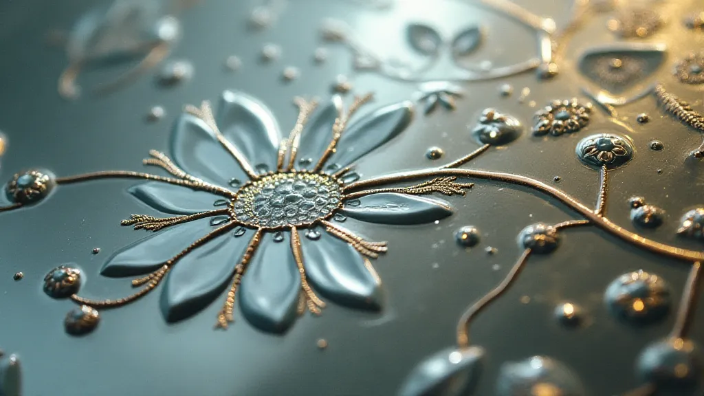 Pressed glass with floral tooling