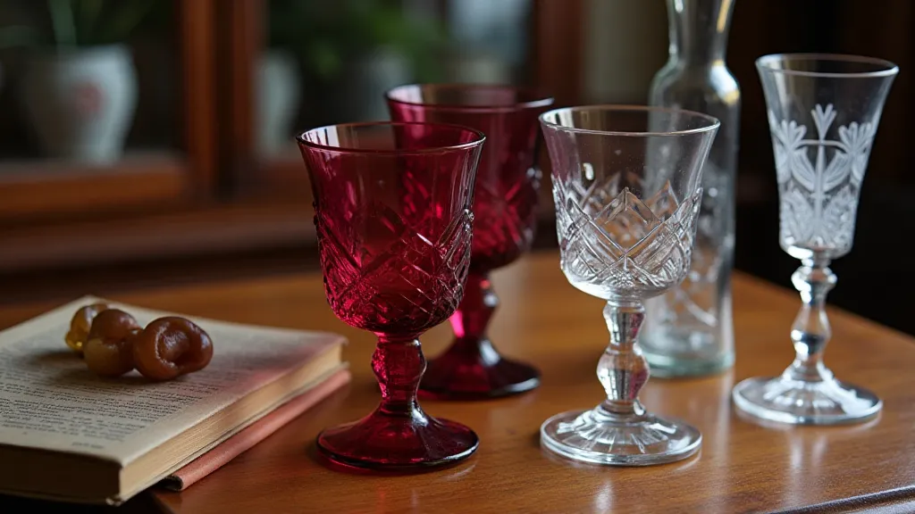 Antique glassware collection