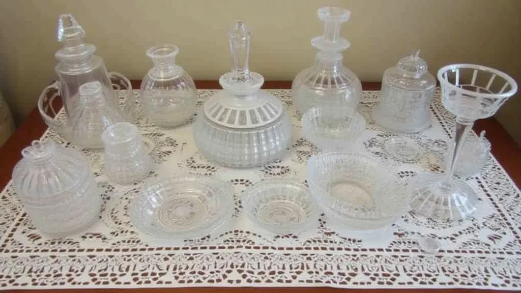 Collection of Heisey glassware patterns