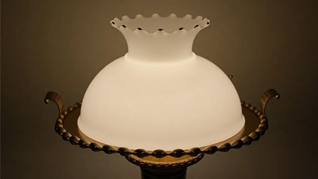 Antique milk glass lamp
