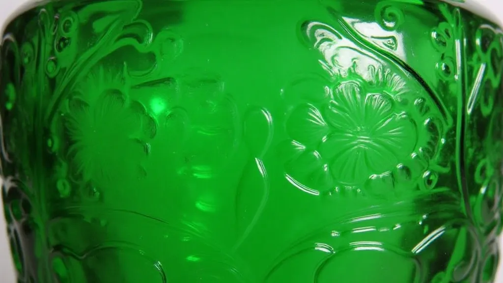 Green Mosser glass vase
