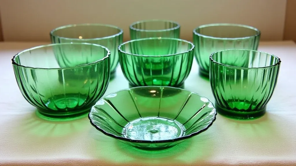 Anchor Hocking Panel glass in green color.