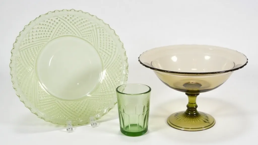 Collection of pressed glass pieces