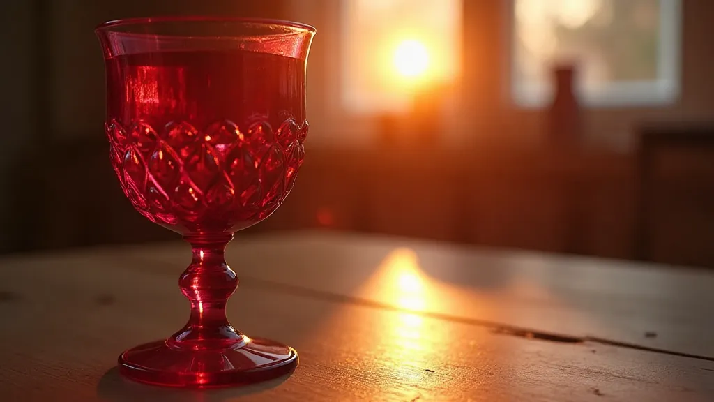 Ruby glass goblet
